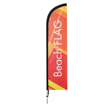 Beach flag - Oriflamme CLASSIQUE (MAT + VOILE fourreau noir) - MACAP