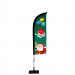 Beach flag Oriflamme classique 2,3 m|Visuel "Joyeux Noël"- Modèle 5