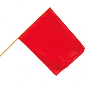 Drapeau de Course Rouge (hampe en bois brut)