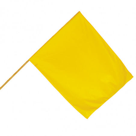 Drapeau de Course : jaune (hampe en bois brut)
