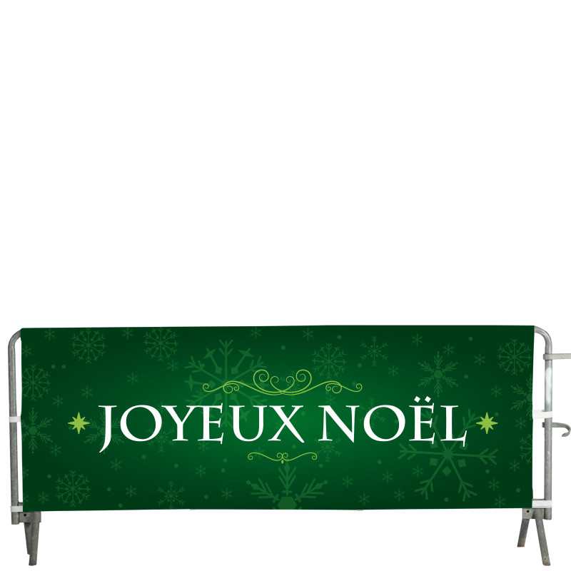 Habillage de barrière Prêt à imprimer "Joyeux Noël" 80x235 cm - Modèle 1 MACAP