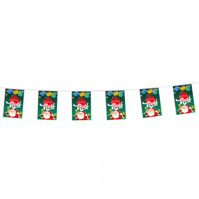 Guirlande en textile Prête à imprimer "Joyeux Noël" 20x30 cm - Modèle 5 MACAP