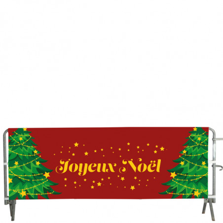 Habillage de barrière Prêt à imprimer "Joyeux Noël" 80x235 cm - Modèle 2 MACAP