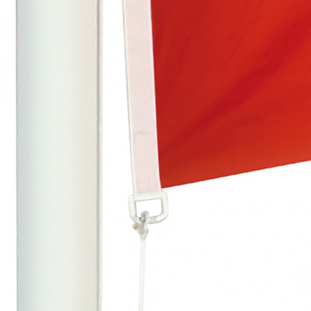 Drapeau pour Mât Classique (forme double pointe) - vue oeillet bas - MACAP