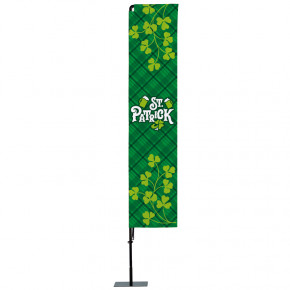 Beach flag Prêt à imprimer "Fête St Patrick" (kit avec platine carrée) 3,5 m - Modèle 3 MACAP