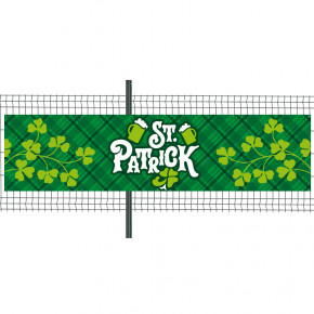 Banderole Prête à imprimer "Fête St Patrick" (fixation oeillets) 100x400 cm - Modèle 3 MACAP