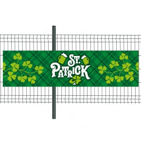 Banderole Prête à imprimer "Fête St Patrick" (fixation oeillets) 80x300 cm - Modèle 3 MACAP