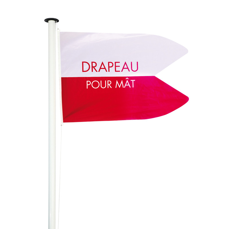 Drapeau pour Mât Classique (forme fendue en triangle)