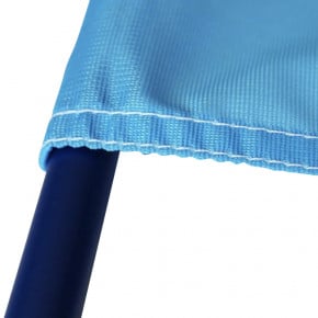 Drapeau Textile personnalisé (Hampe en bois bleue + Flamme) - vue gros plan -MACAP