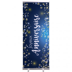 Roll-up Prêt à imprimer "Anniversaire" (avec housse de transport) 80x200 cm - Modèle 4 MACAP