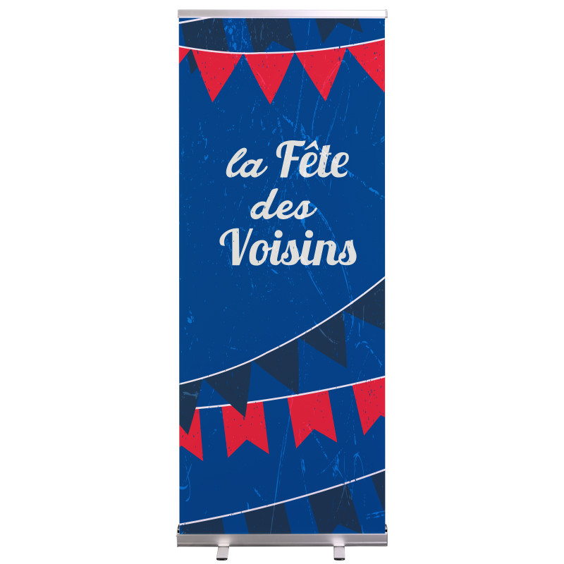 Roll-up Prêt à imprimer "Fête des voisins" (avec housse de transport) 80x200 cm - Modèle 1 MACAP