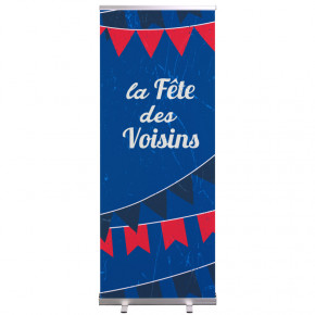 Roll-up Prêt à imprimer "Fête des voisins" (avec housse de transport) 80x200 cm - Modèle 1 MACAP