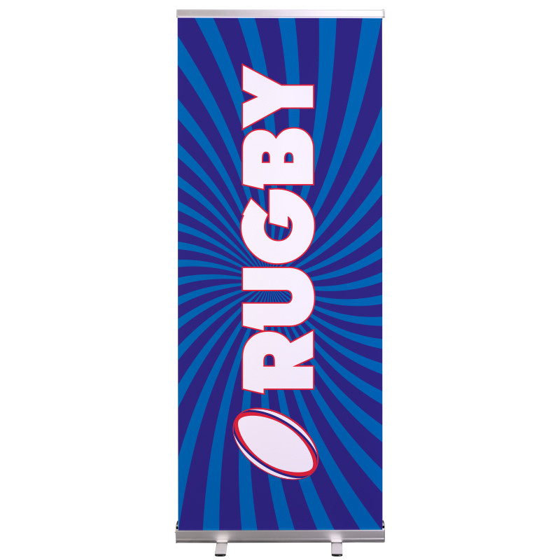 Roll-up Prêt à imprimer "Rugby" (avec housse de transport) 80x200 cm - Modèle 3 MACAP
