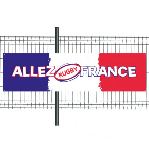 Banderole Prête à imprimer "Rugby" (fixation oeillets) 80x300 cm - Modèle 5 MACAP