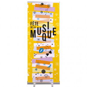 Roll-up Prêt à imprimer "Fête de la musique" (avec housse de transport) 80x200 cm - Modèle 3 MACAP