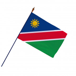 Drapeau Namibie avec hampe (Officiel)