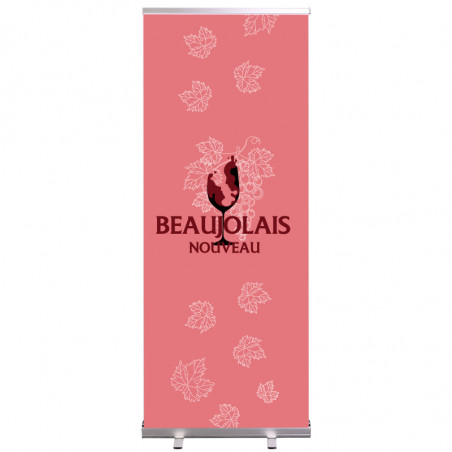 Roll-up Prêt à imprimer "Beaujolais nouveau" (avec housse de transport) 80x200 cm - Modèle 3 MACAP