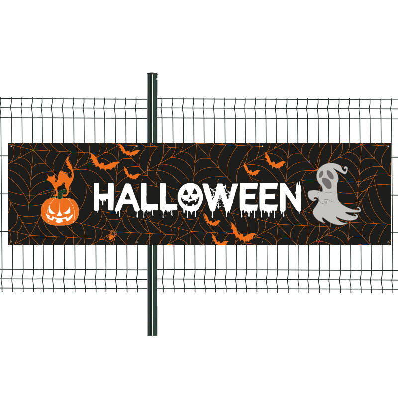 Banderole Prête à imprimer "Halloween" (fixation oeillets) 80x300 cm - Modèle 4 MACAP