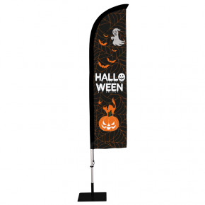 Beach flag Prêt à imprimer "Halloween" (kit avec platine carrée) 2,8 m - Modèle 4 MACAP