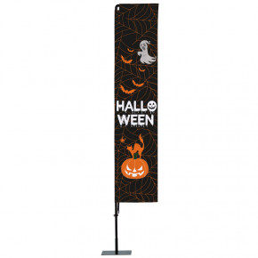 Beach flag Prêt à imprimer "Halloween" (kit avec platine carrée) 3,5 m - Modèle 4 MACAP