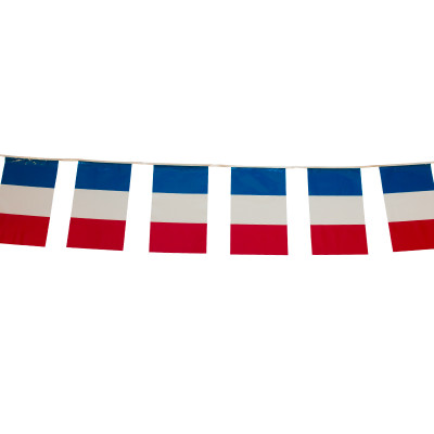 Lot de 10 Guirlandes de fanions drapeau France