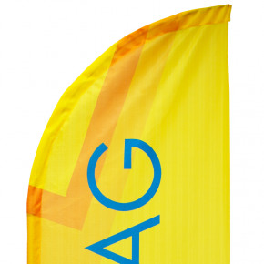 Beach flag - Oriflamme Circle (KIT complet) - vue haute voile - MACAP