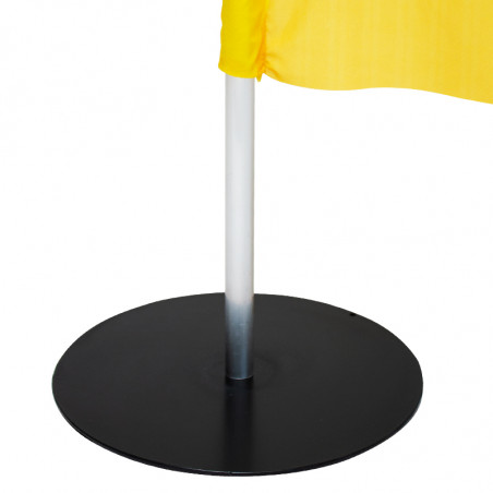 Beach flag - Oriflamme Circle (KIT complet) - vue bas voile et pied - MACAP