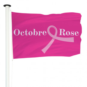 Drapeau pour Mât Classique Prêt à imprimer "Octobre Rose" - Modèle 1 MACAP