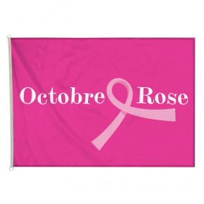 Drapeau pour Mât Classique Prêt à imprimer "Octobre Rose" - Modèle 1 MACAP