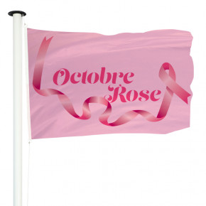 Drapeau pour Mât Classique Prêt à imprimer "Octobre Rose" - Modèle 2 MACAP