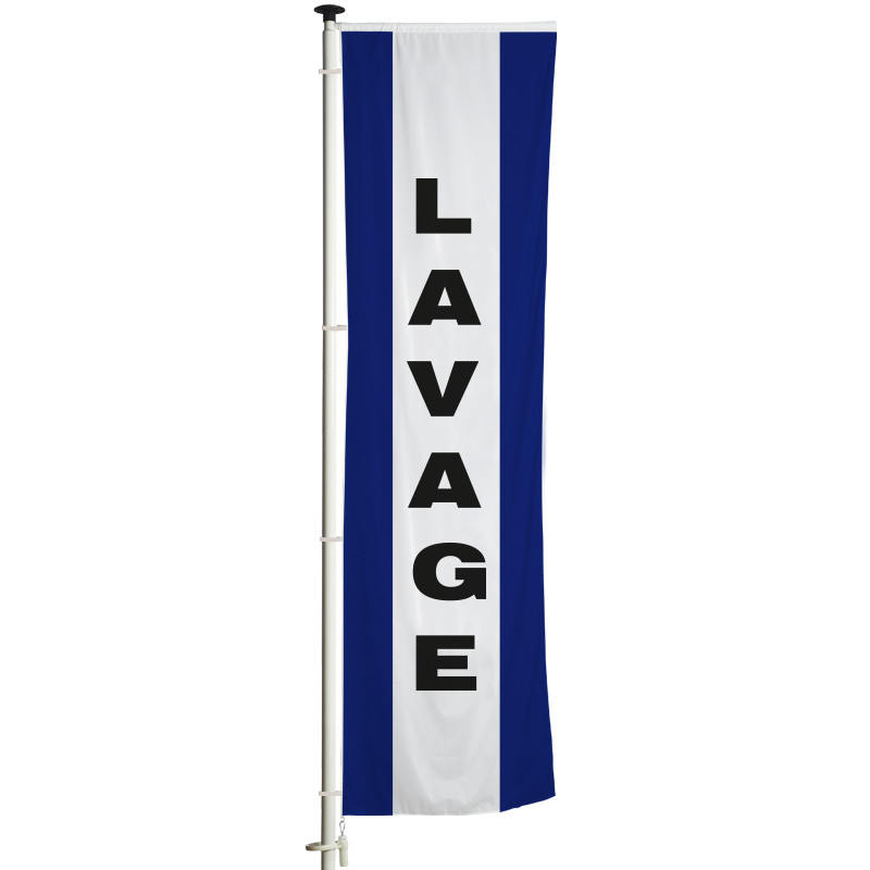 Pavillon pour mât Potence à Fourreau "Lavage" (modèle 1 - Bleu)