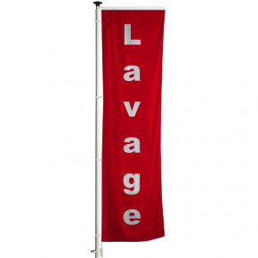 Pavillon pour mât Potence à Fourreau "Lavage" (modèle 2 - Rouge)
