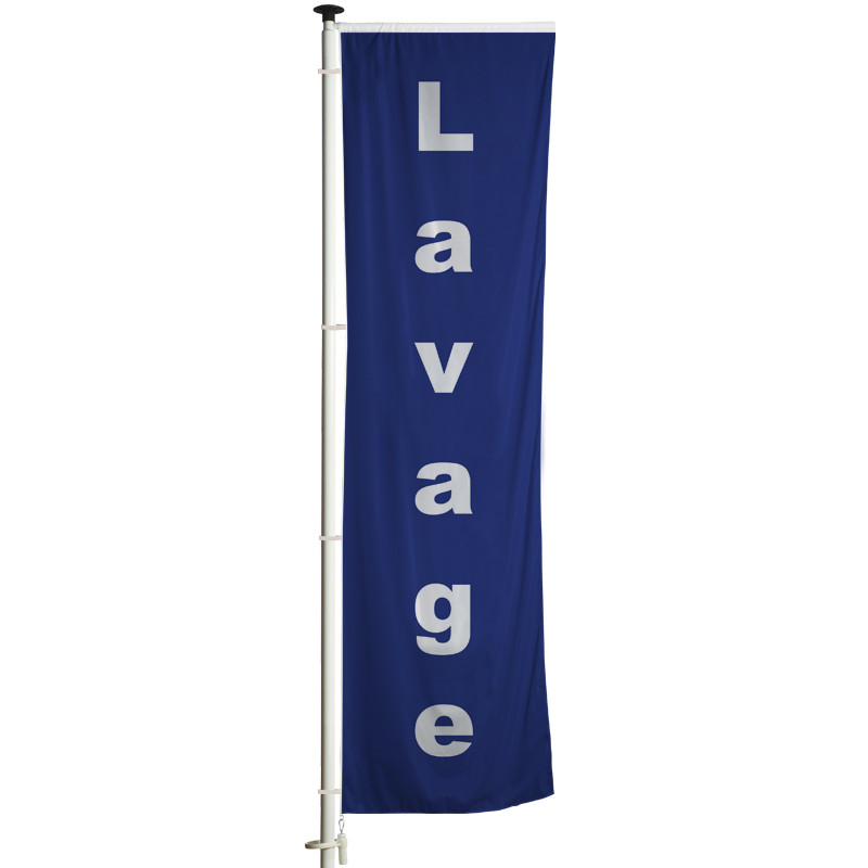 Pavillon pour mât Potence à Fourreau "Lavage" (modèle 2 - Bleu)