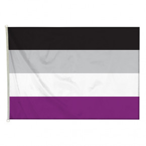 Drapeau LGBT Asexuel (forme horizontale) - MACAP