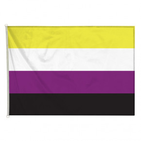 Drapeau LGBT Non-binaire (forme horizontale) - MACAP