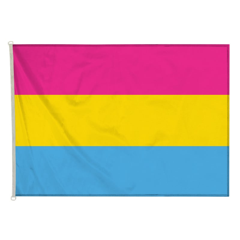 Drapeau LGBT Pansexuel (forme horizontale) - MACAP