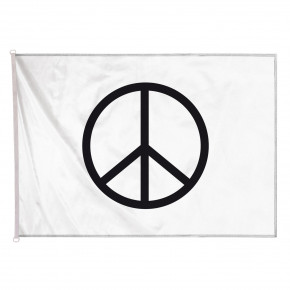 Drapeau Peace and love - Modèle 4 (forme horizontale) - MACAP