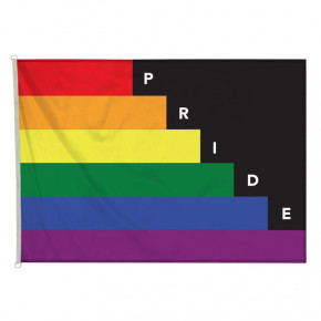 Drapeau LGBT Pride - Modèle 2 (forme horizontale) - MACAP