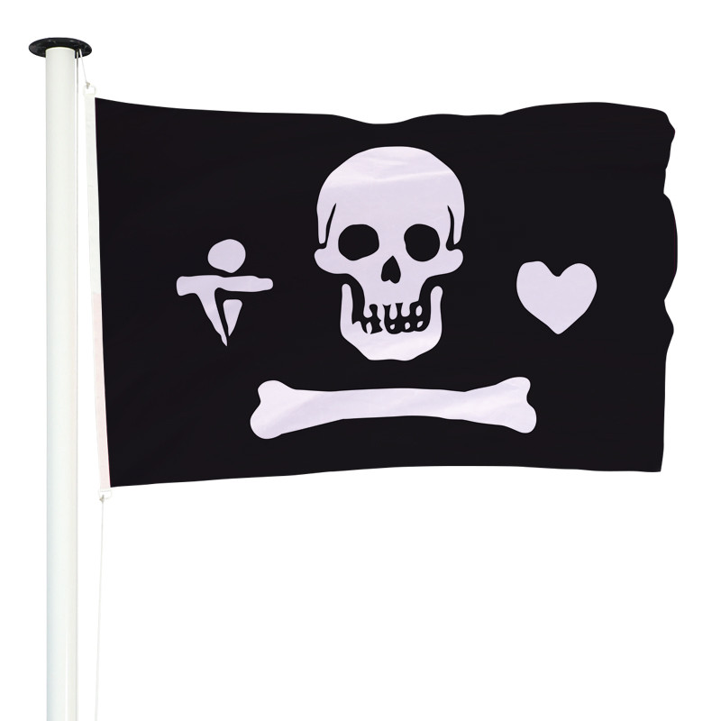 Drapeau Pirate pour mât (modèle 1)