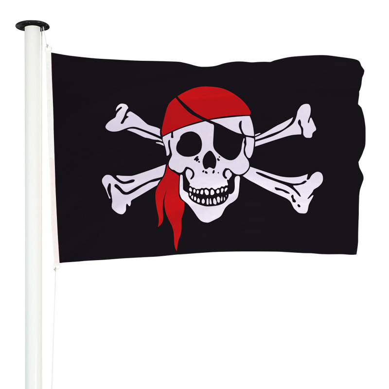 Drapeau de pirate de 60 x 90 cm, drapeau Jolly Roger pour