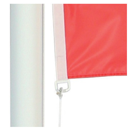 Drapeau pour Mât Classique (forme horizontale) - vue oeillet bas -MACAP