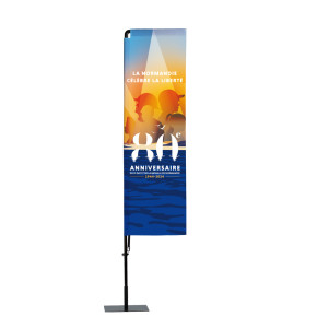 Beach flag Oriflamme Potence : "Débarquement en Normandie" (Kit complet)
