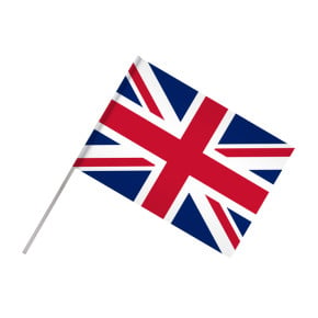 Drapeau à agiter : "Pays alliés du Débarquement" (Hampe en plastique) - Royaume-Uni