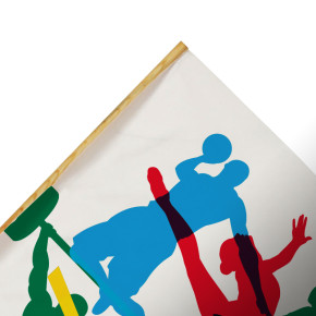 Drapeau avec hampe : Sport Olympique (Hampe en bois)