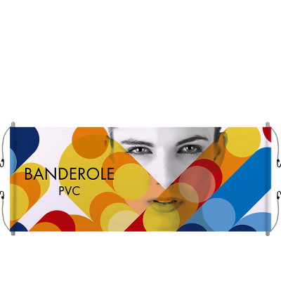 Banderole Personnalisée : PVC (tourillons plastiques et sandows)
