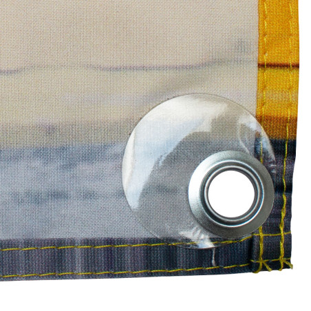 Banderole Textile (fixation oeillets) - vue oeillet - MACAP