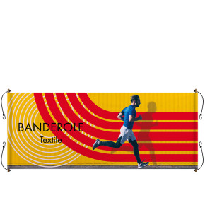 Banderole Textile (fixation tourillon bois + sandows) - MACAP