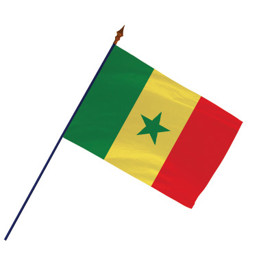 Drapeau officiel Sénégal sur hampe