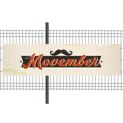 Banderole bâche oeillets Movember Modèle 3