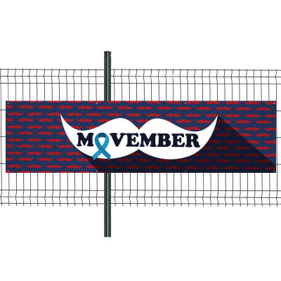 Banderole bâche oeillets Movember Modèle 2 